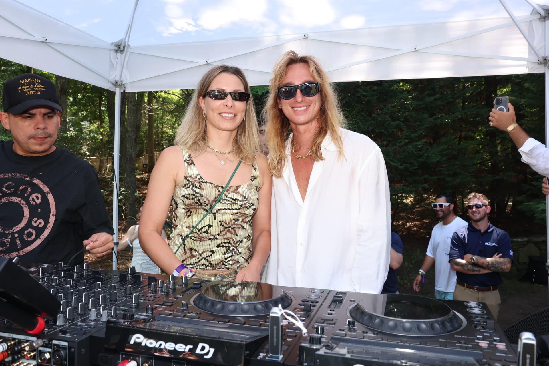 BLOND:SH behind the decks at the July 4th white party
